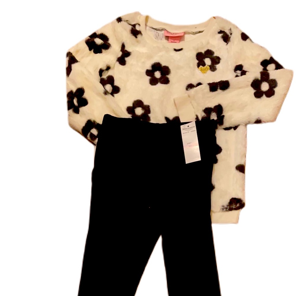 Juicy Couture Black & Cream Matching  Set Kids Size 6